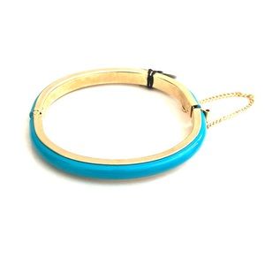 Bangle with clasp, turquoise & gold NWT